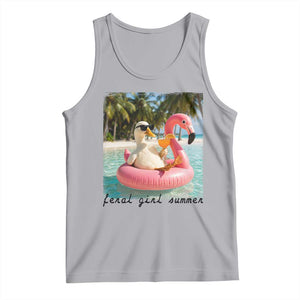 Feral Girl Summer Tank Top Silly Goose Summer Beach Meme TS14 Athletic Heather Print Your Wear