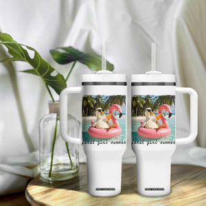 Feral Girl Summer Tumbler With Handle Silly Goose Summer Beach Meme TS14 Print Your Wear