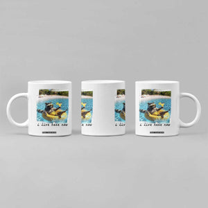 I Live Here Now Raccoon Coffee Mug Funny Summer Vacation Meme TS14 Print Your Wear