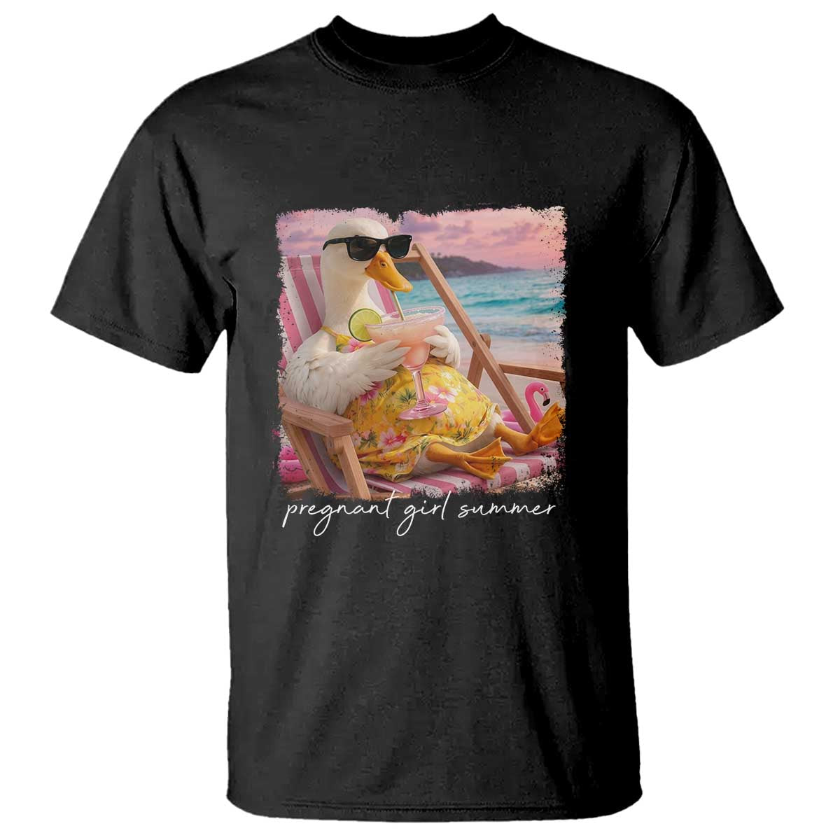 Pregnant Girl Summer T Shirt Silly Goose Mom Baby Announcement TS14 Black Print Your Wear