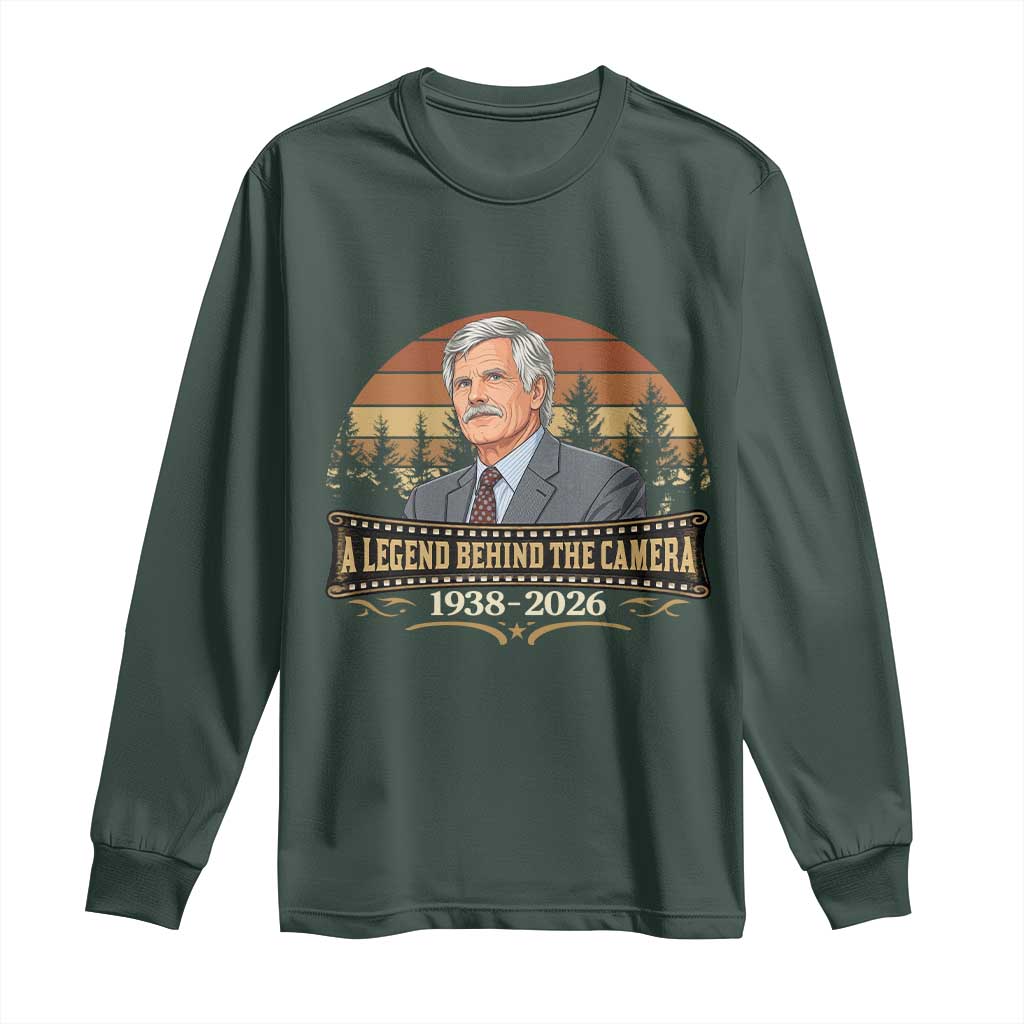 Media Mogul Turner Memorial Long Sleeve Shirt A Legend Behind The Camera TS14 Dark Forest Green Print Your Wear