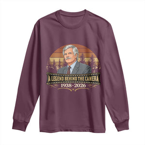 Media Mogul Turner Memorial Long Sleeve Shirt A Legend Behind The Camera TS14 Maroon Print Your Wear