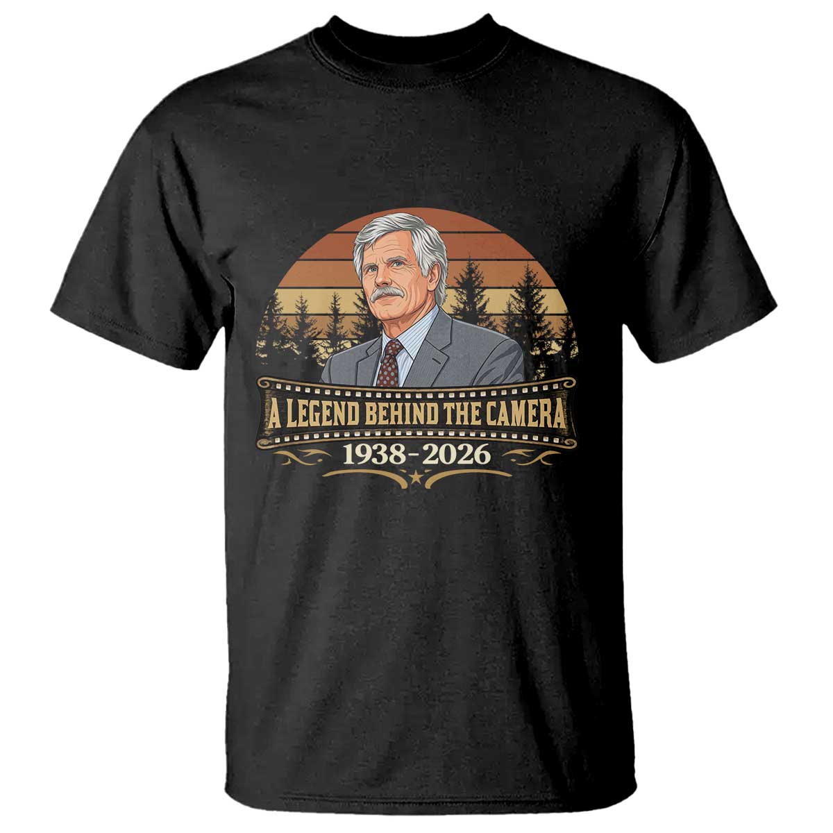 Media Mogul Turner Memorial T Shirt A Legend Behind The Camera TS14 Black Print Your Wear