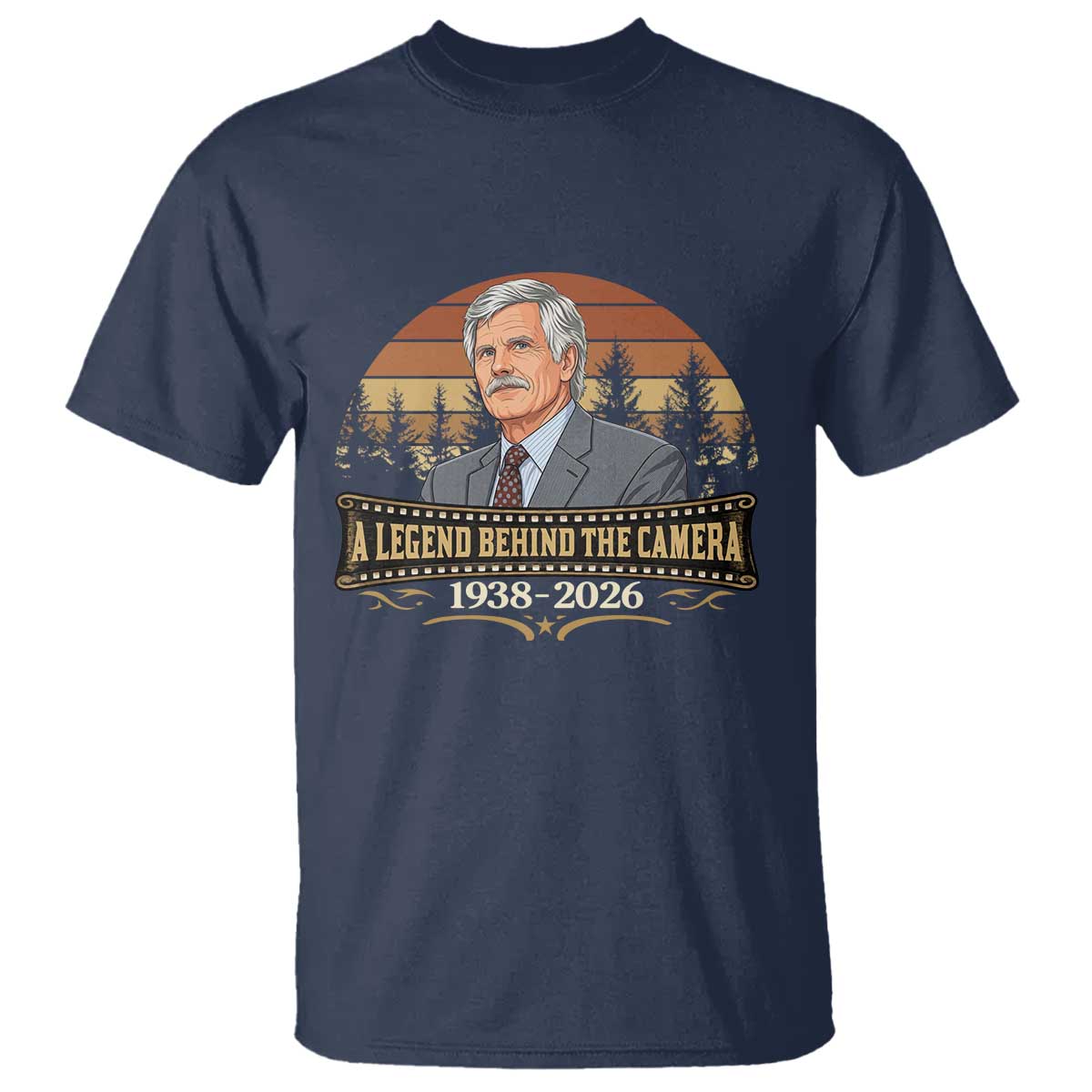 Media Mogul Turner Memorial T Shirt A Legend Behind The Camera TS14 Navy Print Your Wear