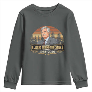 Media Mogul Turner Memorial Youth Sweatshirt A Legend Behind The Camera TS14 Dark Heather Print Your Wear