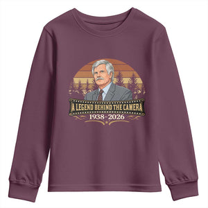 Media Mogul Turner Memorial Youth Sweatshirt A Legend Behind The Camera TS14 Maroon Print Your Wear