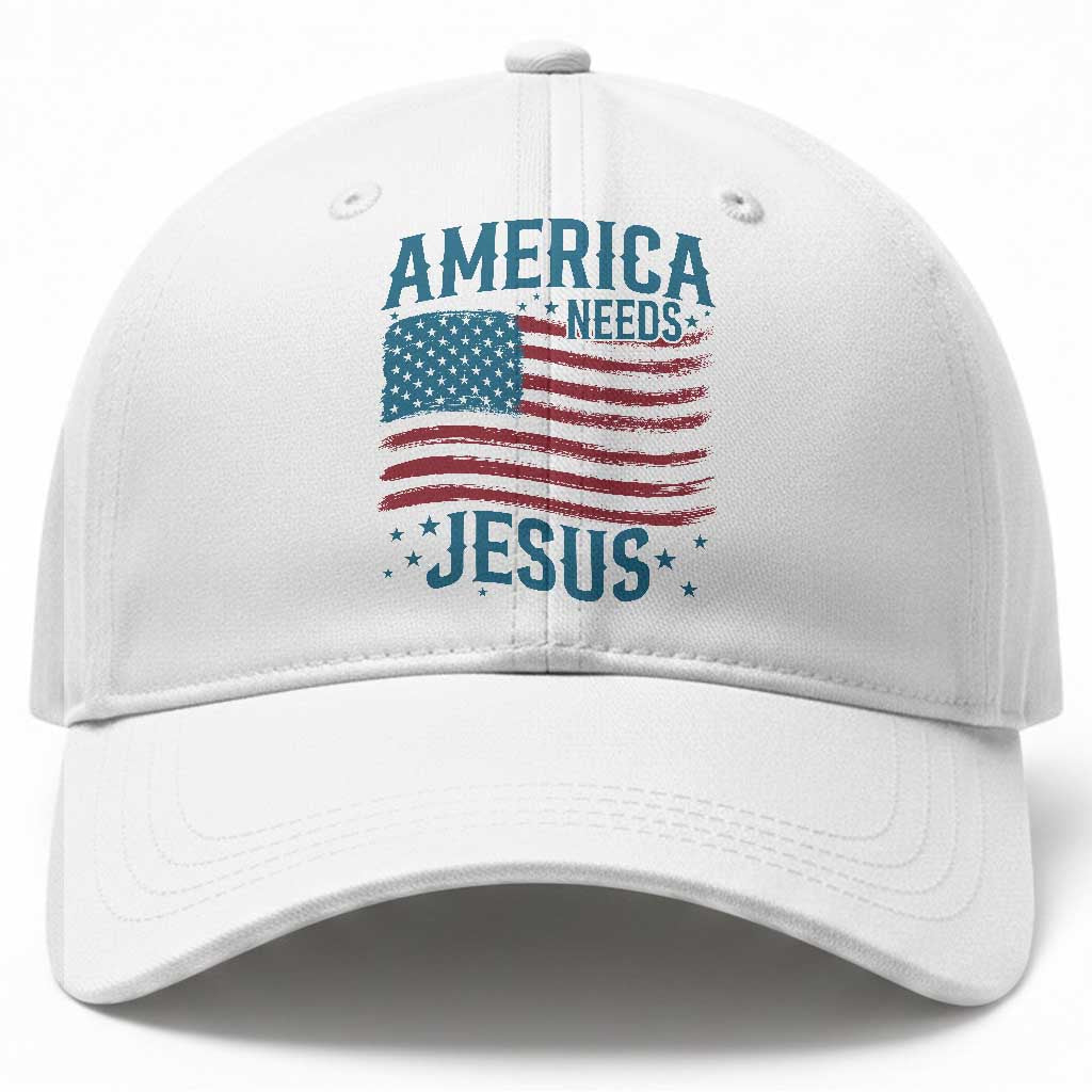 America Needs Jesus Baseball Cap 4th of July Christian TS14 Print Your Wear