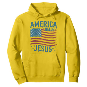 America Needs Jesus Hoodie 4th of July Christian TS14 Daisy Print Your Wear
