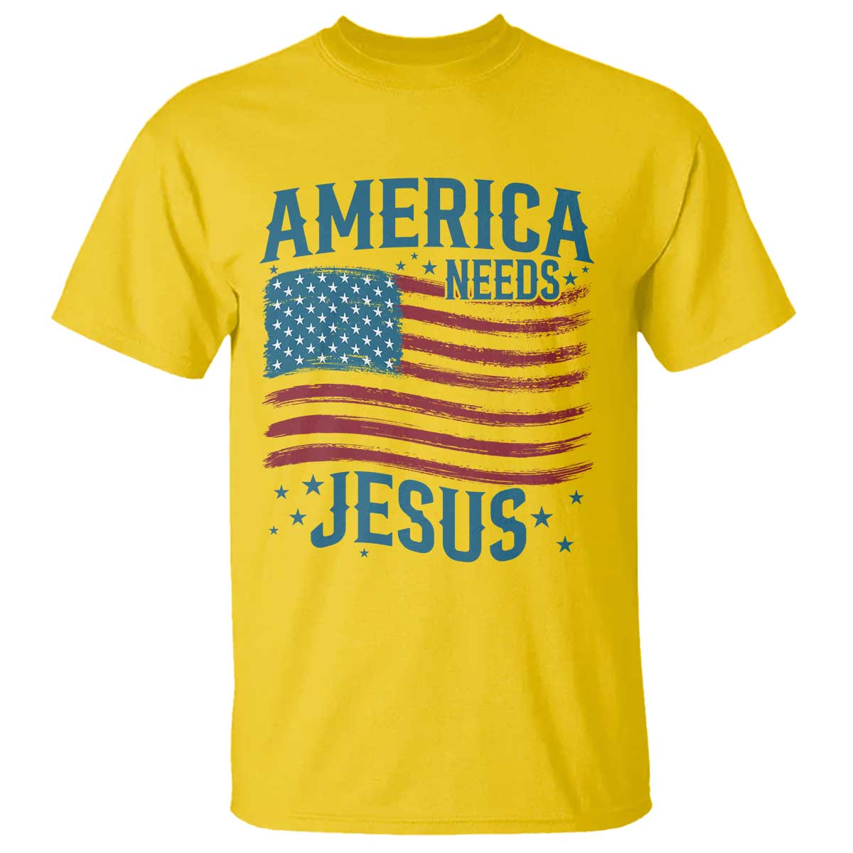 America Needs Jesus T Shirt 4th of July Christian TS14 Daisy Print Your Wear