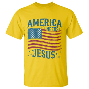 America Needs Jesus T Shirt 4th of July Christian TS14 Daisy Print Your Wear