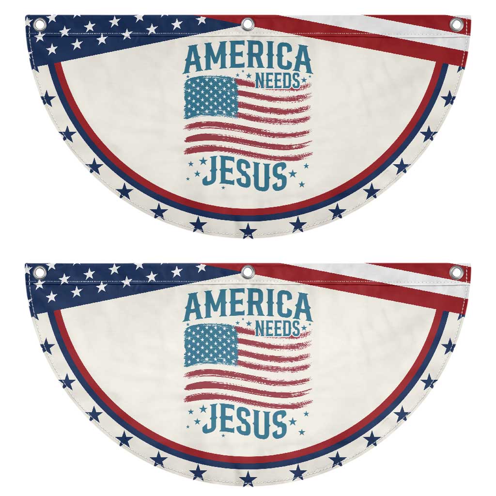 America Needs Jesus Patriotic Fan Flag 4th of July Christian TS14 2pcs pack Classic Beige Print Your Wear