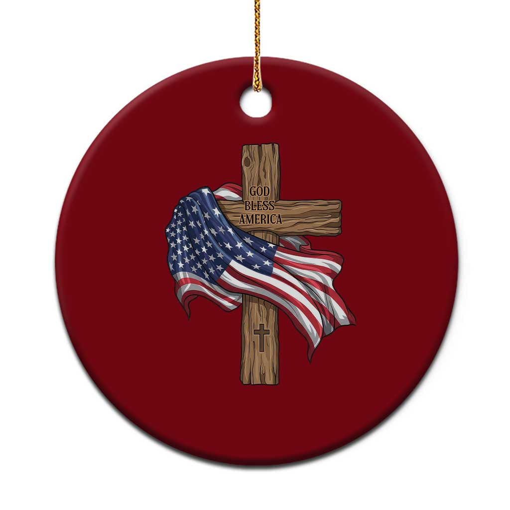 God Bless America 250 Years Ceramic Ornament 4th of July Christian Jesus TS14 1pc Red Print Your Wear