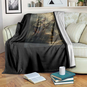 Weird Bass Fish Playing Bass Guitar Throw Blanket Funny Cursed Meme TS14 Print Your Wear