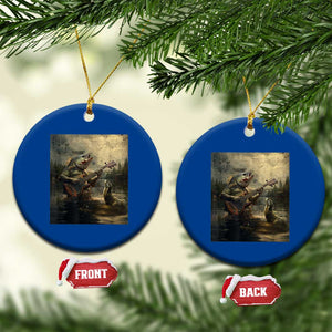 Weird Bass Fish Playing Bass Guitar Ceramic Ornament Funny Cursed Meme TS14 1pc Blue Print Your Wear