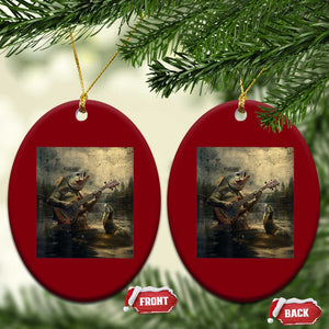 Weird Bass Fish Playing Bass Guitar Ceramic Ornament Funny Cursed Meme TS14 Print Your Wear