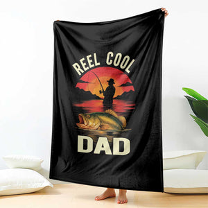 Funny Fishing Dad Throw Blanket Reel Cool Dad TS14 Print Your Wear