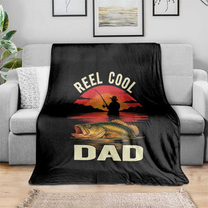 Funny Fishing Dad Throw Blanket Reel Cool Dad TS14 Print Your Wear