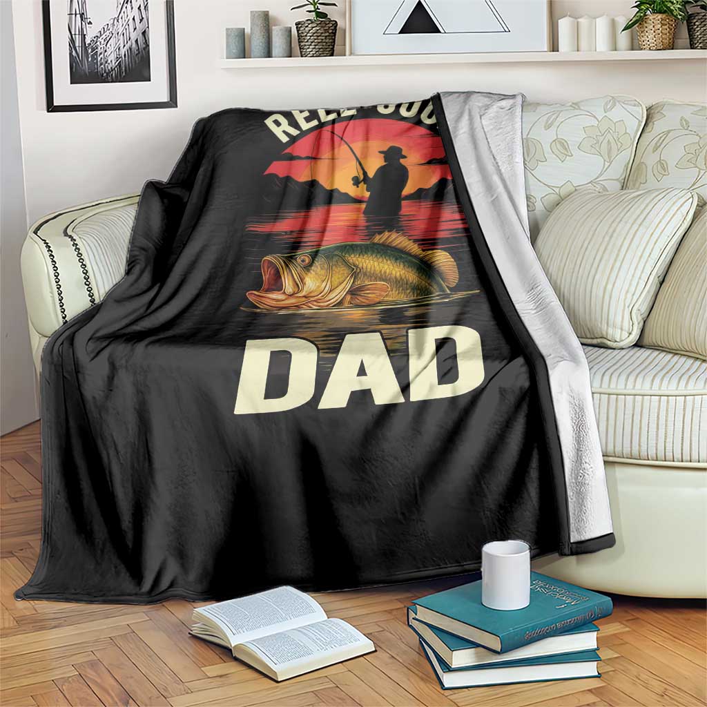 Funny Fishing Dad Throw Blanket Reel Cool Dad TS14 Print Your Wear