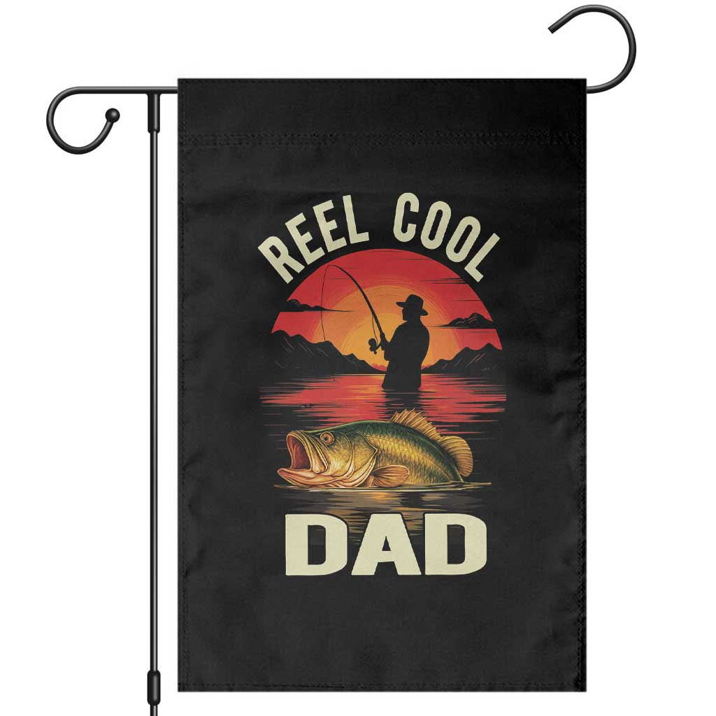 Funny Fishing Dad Garden Flag Reel Cool Dad TS14 Black Print Your Wear