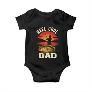 Funny Fishing Dad Baby Onesie Reel Cool Dad TS14 Black Print Your Wear