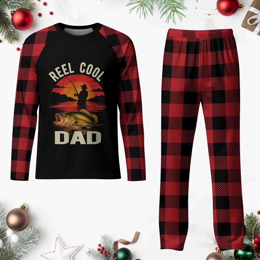 Funny Fishing Dad Plaid Pajama Set Reel Cool Dad TS14 Buffalo Plaid Print Your Wear