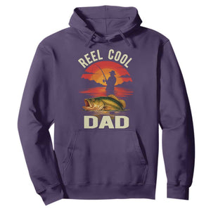 Funny Fishing Dad Hoodie Reel Cool Dad TS14 Purple Print Your Wear