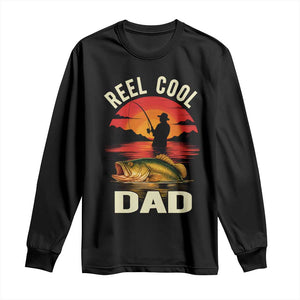 Funny Fishing Dad Long Sleeve Shirt Reel Cool Dad TS14 Black Print Your Wear