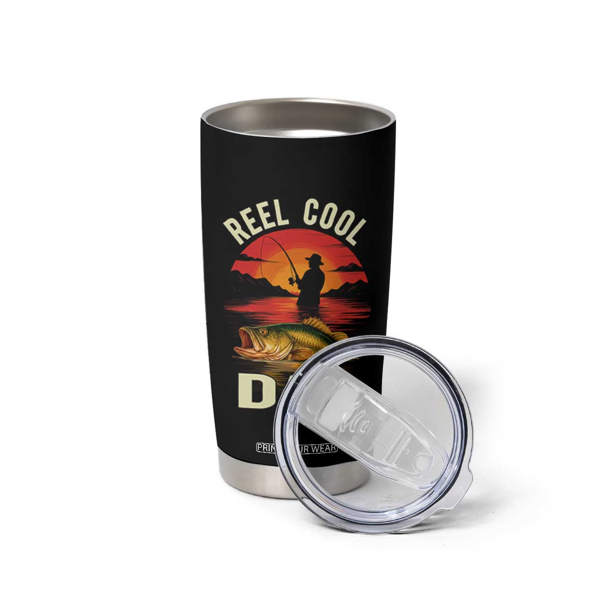 Funny Fishing Dad Tumbler Cup Reel Cool Dad TS14 Print Your Wear