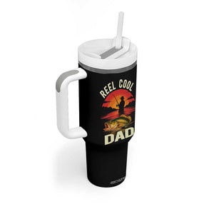 Funny Fishing Dad Tumbler With Handle Reel Cool Dad TS14 Print Your Wear