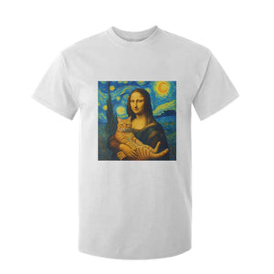 Mona Lisa Cat Starry Night T Shirt For Kid TS14 White Print Your Wear
