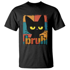 Funny Black Cat Bruh Meme T Shirt Funny Black Cat TS14 Black Print Your Wear
