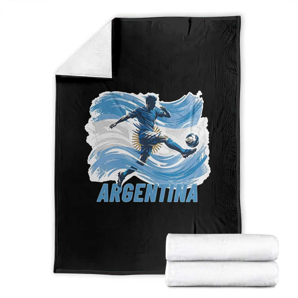 Argentina Soccer Fan Argentinian Flag Patriotic Sports Throw Blanket TS14 Black Print Your Wear