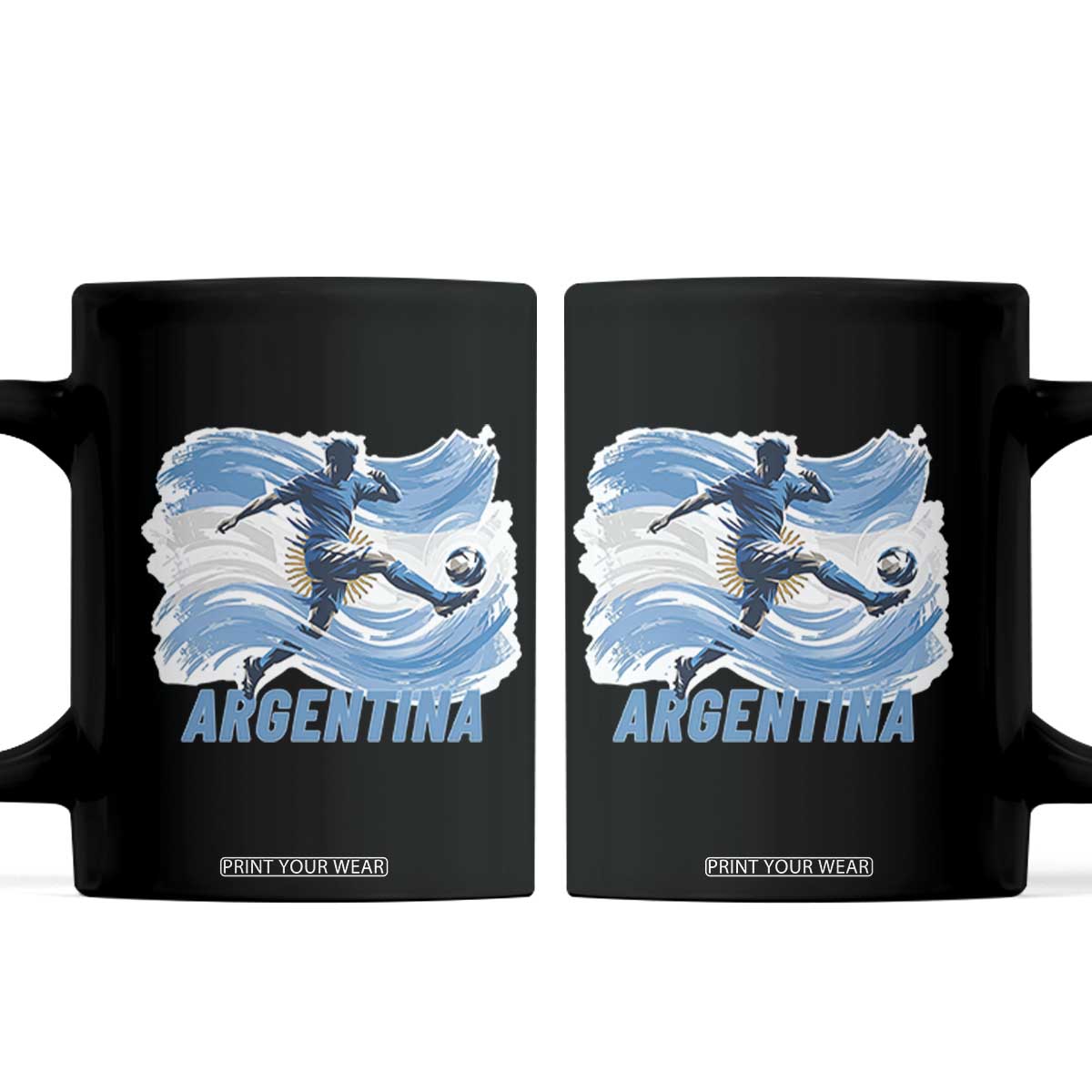 Argentina Soccer Fan Argentinian Flag Patriotic Sports Coffee Mug TS14 Black Print Your Wear