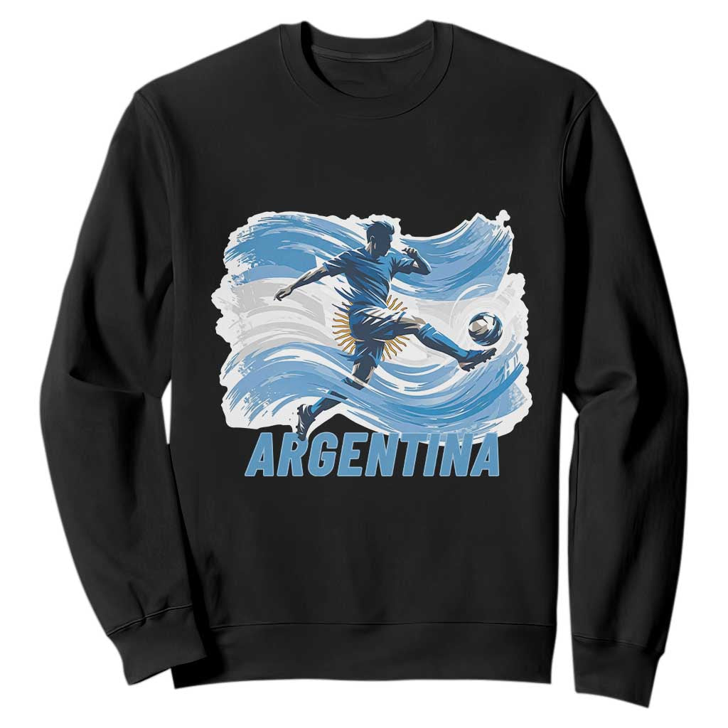 Argentina Soccer Fan Argentinian Flag Patriotic Sports Sweatshirt TS14 Black Print Your Wear