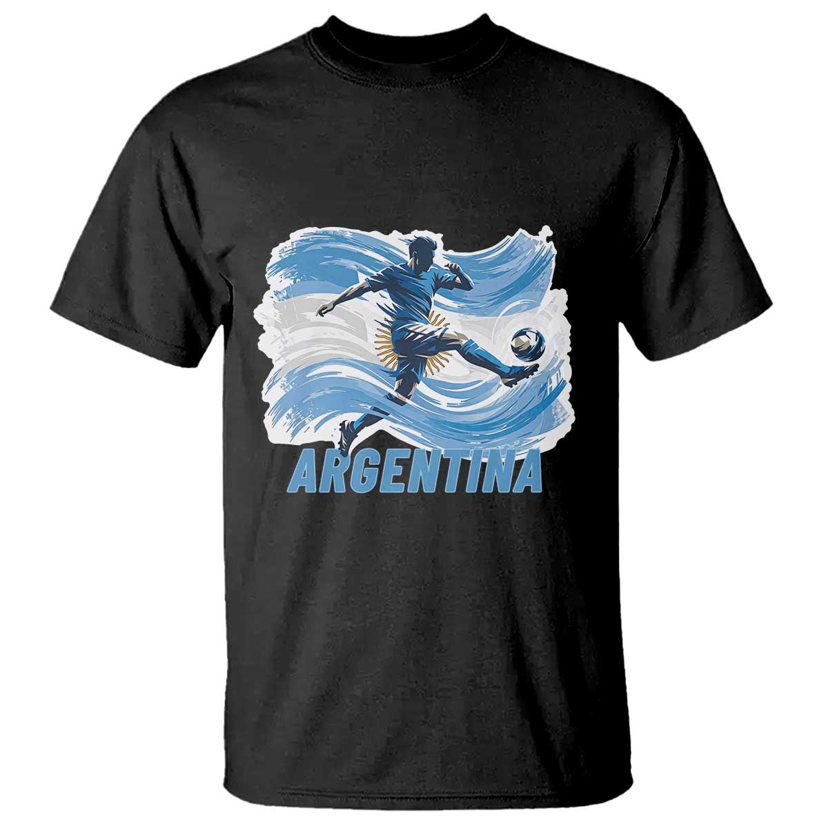 Argentina Soccer Fan Argentinian Flag Patriotic Sports T Shirt TS14 Black Print Your Wear