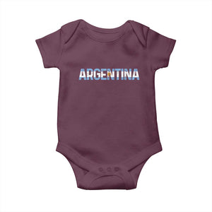 Vintage Argentina Flag Retro Argentinian Baby Onesie TS14 Maroon Print Your Wear