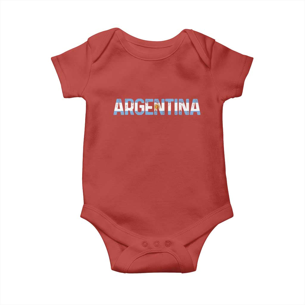 Vintage Argentina Flag Retro Argentinian Baby Onesie TS14 Red Print Your Wear