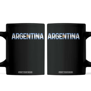 Vintage Argentina Flag Retro Argentinian Coffee Mug TS14 Black Print Your Wear