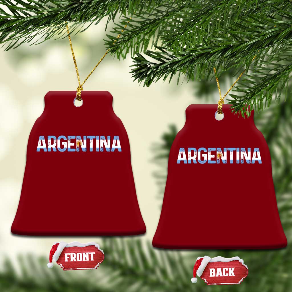 Vintage Argentina Flag Retro Argentinian Ceramic Ornament TS14 Print Your Wear