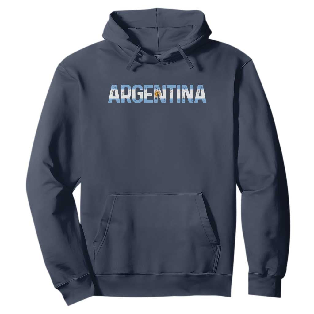 Vintage Argentina Flag Retro Argentinian Hoodie TS14 Navy Print Your Wear