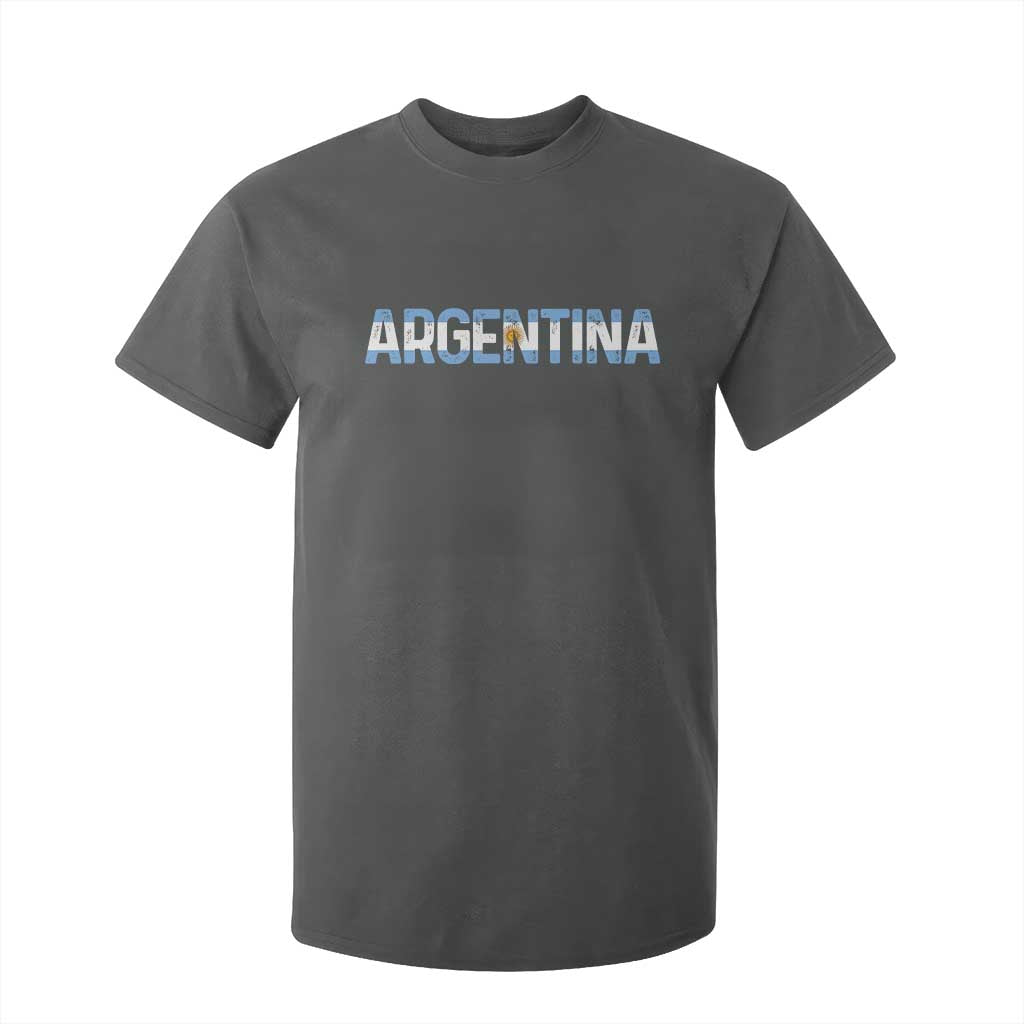 Vintage Argentina Flag Retro Argentinian T Shirt For Kid TS14 Dark Heather Print Your Wear