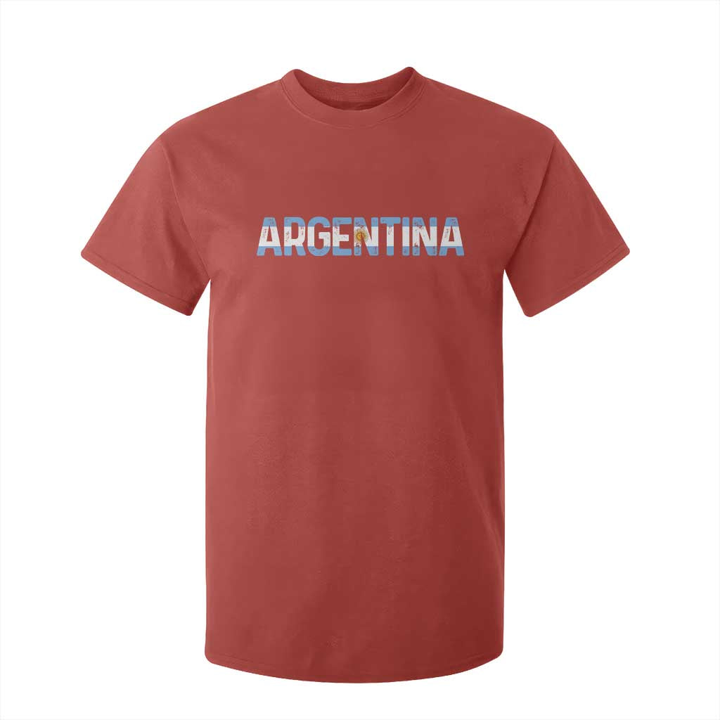 Vintage Argentina Flag Retro Argentinian T Shirt For Kid TS14 Red Print Your Wear