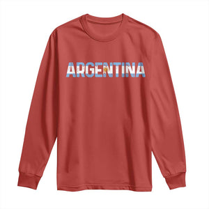 Vintage Argentina Flag Retro Argentinian Long Sleeve Shirt TS14 Red Print Your Wear