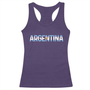 Vintage Argentina Flag Retro Argentinian Racerback Tank Top TS14 Purple Print Your Wear