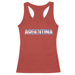 Vintage Argentina Flag Retro Argentinian Racerback Tank Top TS14 Red Print Your Wear