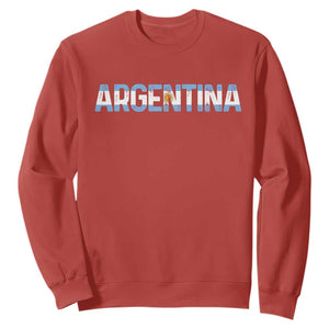 Vintage Argentina Flag Retro Argentinian Sweatshirt TS14 Red Print Your Wear