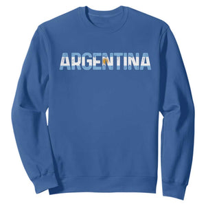 Vintage Argentina Flag Retro Argentinian Sweatshirt TS14 Royal Blue Print Your Wear