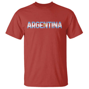 Vintage Argentina Flag Retro Argentinian T Shirt TS14 Red Print Your Wear
