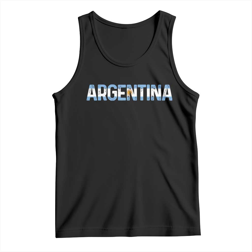 Vintage Argentina Flag Retro Argentinian Tank Top TS14 Black Print Your Wear