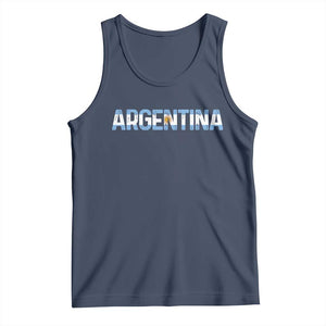 Vintage Argentina Flag Retro Argentinian Tank Top TS14 Navy Print Your Wear